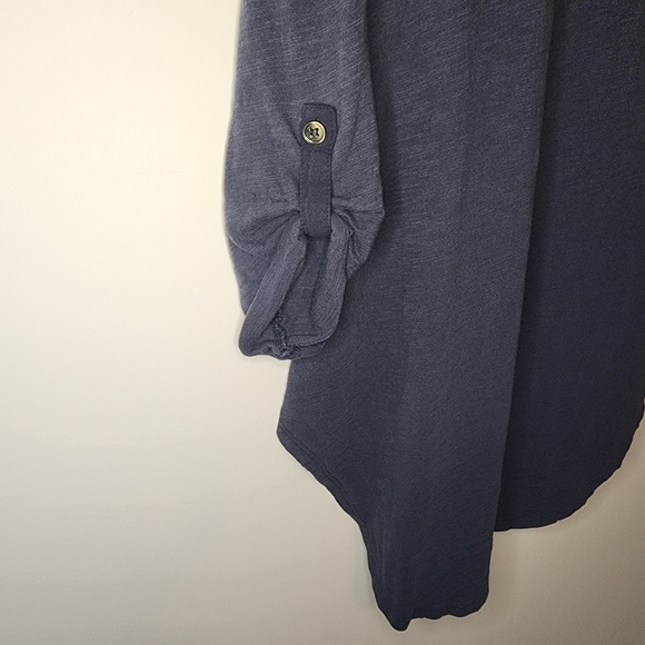 Meadow Rue Extra Small Button-Up Blue Boho Long Sleeve Shirt - Picture 3 of 5